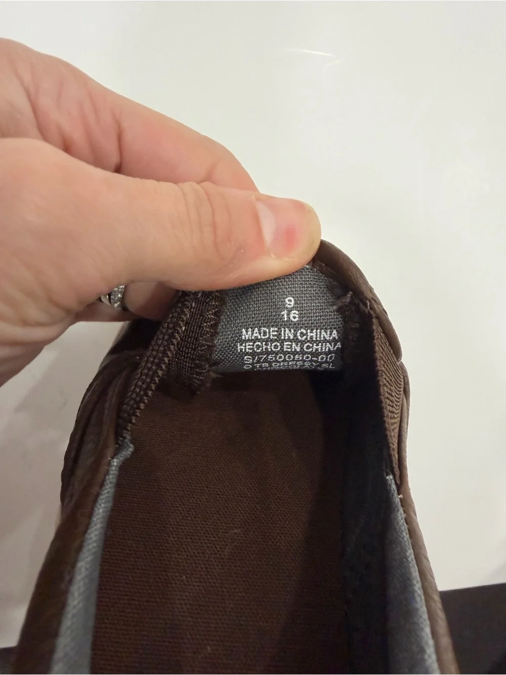 Old Navy Brown Slip-On Sneakers Toddler Size 9 Faux Leather Casual School Shoes